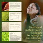 Load image into Gallery viewer, Clevr Blends Pistachio Matcha SuperLatte, Organic Ceremonial Grade, Instant Superfood Powder Blend with Lions Mane, Reishi Mushroom, Coconut Cream, Oat Milk, Ashwagandha, Serve Hot or Iced (14 Lattes)