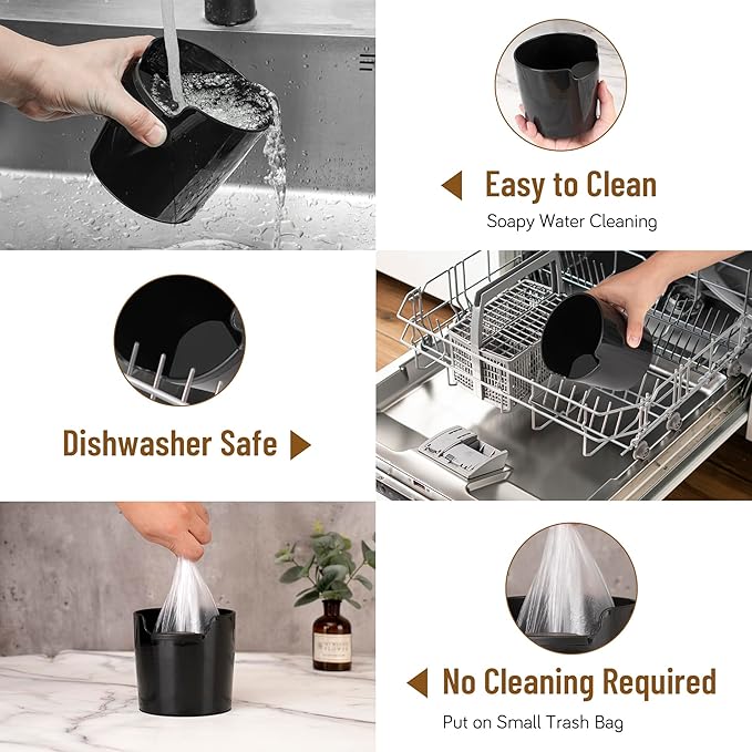 RECAPS Coffee Knock Box for Espresso Coffee Grounds Espresso Knock Box Shock-absorbent and Anti-Slip Base Epsresso Accessories with No Knocking Bar Design