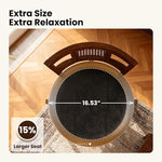 Load image into Gallery viewer, PHI VILLA 30 inch Bar Stools Set of 6, Swivel Wooden Barstools Tall Upholstered Faux Leather Barstool with Back, Vintage Bar Height Chairs,Kitchen Stools, Pub