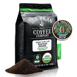Load image into Gallery viewer, The Bean Organic Coffee Company 50/50 (Half Caff) French Roast, 50% Decaf, Dark Roast, Ground Coffee, 16-Ounce Bag, Café Molido Tostado Orgánico descafeinado