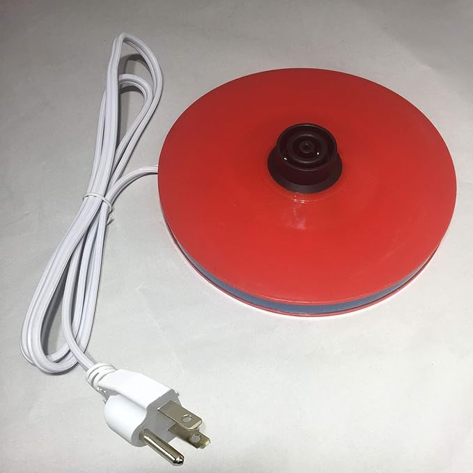 FixtureDisplays® Ceramic Electric Kettle with Red White Polka Dots 13581NEW