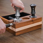 Load image into Gallery viewer, 51mm Espresso Tamper, YMWVH Premium Barista Espresso Coffee Tamper Silver with Dual Spring Loaded 100% Stainless Steel Ripple Base, Constant 30lb, Compatible with Delonghi Espresso Coffee Machine