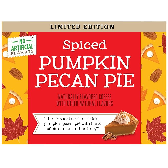 Community Coffee Spiced Pumpkin Pecan Pie Flavored Coffee Pods, 10 count, Medium Roast Compatible with Keurig 2.0 K-Cup Brewers (10 pods)