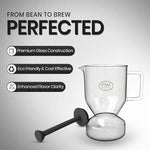 Load image into Gallery viewer, Rattleware Glass Cupping Brewer 300ml – Heat Resistant Specialty Coffee Brewer for Professional Baristas and Home Use, Clear Flavor Extraction, Durable Glass Construction, Easy Pouring and Cleaning