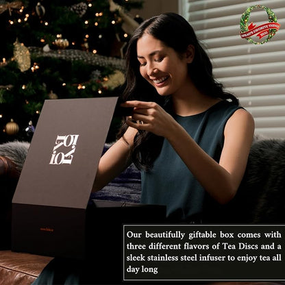 iLOLA The Beginning | Tea Disc Set | Oprah’s Favorite Things 2022 | Organic Loose Leaf Probiotic Tea | Stainless Steel Infuser | Gift Box Set (Gift Box Set 2)