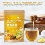Load image into Gallery viewer, FreshDrinkUS, Premium 30 Tea Bags Immune Support Herbal Tea, Ginger, Cinnamon, Chamomile, Licorice Root, Black Pepper and Orange Peel – 100% Natural, Caffeine-Free, Vegan