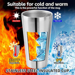 Load image into Gallery viewer, 5 Pack 18.6oz Stainless Steel Insulated Cup, Double Wall Vacuum Small Metal Cup, Reusable Camping Cups Unbreakable Indoor Outdoor for Party, Home, Office, BBQ, Sliver