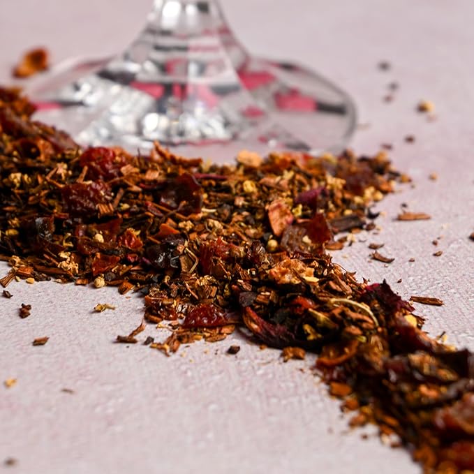 Organic Positively Tea Company, Raspberry Rosé, Herbal Tea, Loose Leaf, 4 Ounce