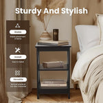 Load image into Gallery viewer, PHI VILLA Black End Table, Side Table for Living Room Set of 2, Nightstand/Bedside Table