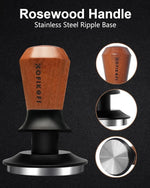 Load image into Gallery viewer, 51mm Espresso Tamper, Coffee Tamper with 30lbs Spring Loaded, Barista Espresso Coffee Tamper with Stainless Steel Ripple Base and Rosewood Handle Fits for All 51mm Espresso Machines