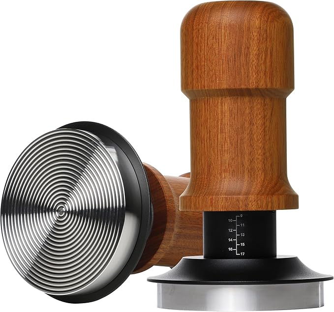 53.3mm Espresso Tamper,Premium Barista Coffee Tamper with Constant 30lb Calibrated Spring Loaded,Stainless Steel Base and Mahogany Hand,Fits for All 53mm54mm Portafilters,Espresso Accessories