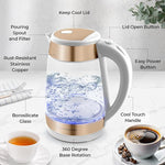 Load image into Gallery viewer, Zulay Kitchen Fast Boiling Electric Water Kettle - 1.7L, 1500W, Auto Shut-Off for Overboil &amp; Boil Dry Protection, Cool-Touch Handle, 360° Base - Rapid Teapot Boiler For Coffee &amp; Tea - White Copper