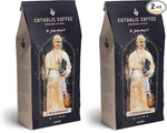 Load image into Gallery viewer, Catholic Coffee Pope St. John Paul II | Peruvian Dark Roast Whole Bean Coffee – Cedar &amp; Chocolate Notes | 12oz Bag – Bold Catholic Gift Inspired by a Modern Saint (Pack of 2)