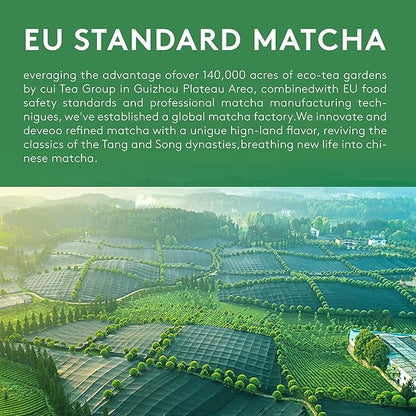 WEGLOW Organic Ceremonial Grade Matcha Powder - First Harvest Ceremonial Grade Matcha Green Tea Powder KOSHER & SGS Certified(30g/1.06oz)