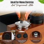 Load image into Gallery viewer, Espresso Knock Box &amp; Tamping Station - Coffee Organizer Box for 51-54mm Tamper, Distributor, Dosing Funnel, Portafilter &amp; Puck Screen Accessories - Includes Cleaning Brush