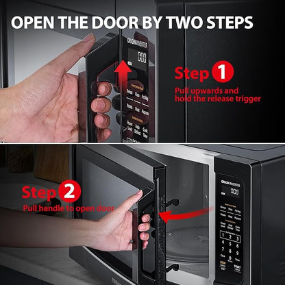 TOSHIBA ML-EM45PIT(BS) Countertop Microwave Oven with Inverter Technology, Kitchen Essentials, Smart Sensor, Auto Defrost, 1.6 Cu.ft, 13.6" Removable Turntable, 33lb.&1250W, Black Stainless Steel