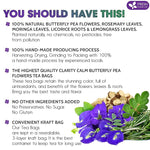 Load image into Gallery viewer, FreshDrinkUS, Clarity Calm Butterfly Pea Flower Tea – 60 Tea Bags Herbal Blend of Butterfly Pea Flower, Rosemary, Moringa, Lemongrass &amp; Licorice Root – Caffeine-Free. Sugar-Free. Gluten-Free. Vegan