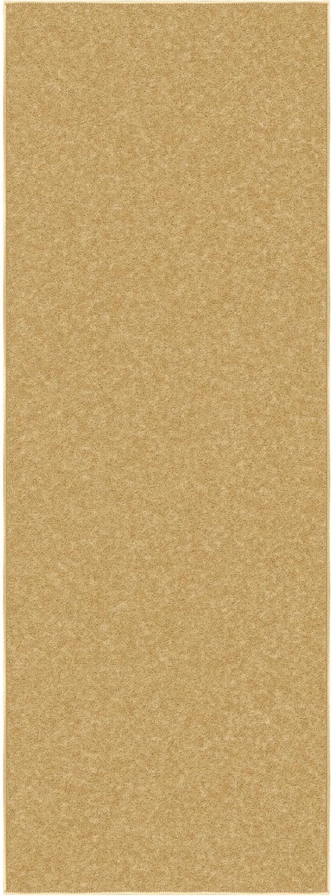 Ottomanson Hallway Runner Rug 2'2" x 6' Non Slip Solid Area Rugs Easy to Clean Laundry Rug Runner Durable & Pet Friendly Floor Carpet Runners for Hallways Entryway Living Room Kitchen, Beige