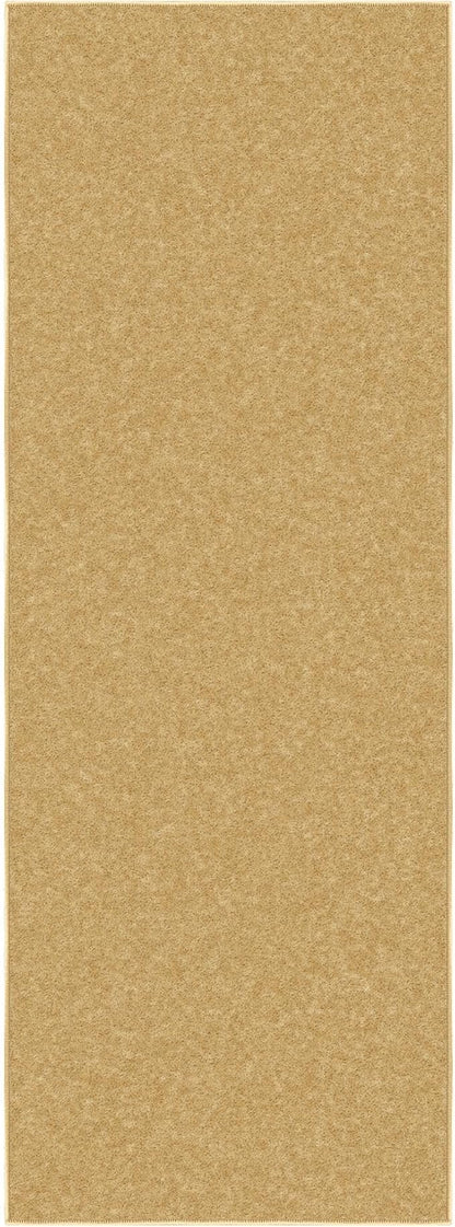 Ottomanson Hallway Runner Rug 2'2" x 6' Non Slip Solid Area Rugs Easy to Clean Laundry Rug Runner Durable & Pet Friendly Floor Carpet Runners for Hallways Entryway Living Room Kitchen, Beige