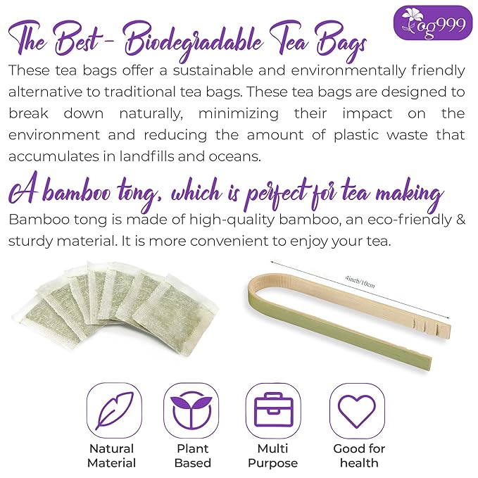 TOG999, Premium 30 Lavender Flower Tea Bags, 100% Natural & Pure from Lavender Flowers. Loose Flower Lavender Herbal Tea. Lavender Flower Tea. No Sugar, No Caffeine, No Gluten, Vegan.