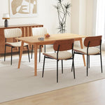 Load image into Gallery viewer, Modern PU Leather Dining Room Chairs Set of 2, Upholstered Kitchen Chairs with Curved Wood Backrest and Metal Legs Adjustable Feet for Kitchen Dining Room(Beige)