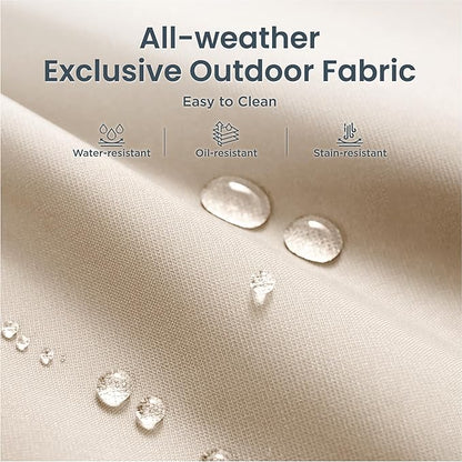 PHI VILLA Outdoor Metal Swivel Chairs Set of 4 Patio Dining Rocker Chair with Cushion Furniture Set for Garden Backyard Bistro, Black