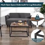 Load image into Gallery viewer, SAYGOER Farmhouse Coffee Table Rustic Wood Coffee Tables Mid Century Modern Coffe Tables for Small Spaces Simple Square Low Center Table for Living Room Home Office Boho Style, Walnut