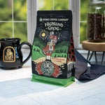 Load image into Gallery viewer, Bones Coffee Company Highland Grog, Butterscotch Caramel Flavored Coffee, Medium Roast Low Acid Arabica Beans Compatible with Auto drip and French Press Coffee Maker, 12 Oz Whole Bean