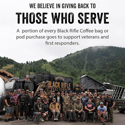 Black Rifle Coffee Company Freedom Fuel, 12oz Bag, Ground Coffee Dark Roast - Roasted Blend Made from Arabica Beans - Colombian & Brazilian Beans - Veteran Founded & American Made