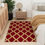 Load image into Gallery viewer, Ottomanson 3'3" x 5' Rugs for Living Room Trellis Area Rug for Bedroom - Non Slip Durable Large Floor Carpet for High Traffic Areas - Indoor Rug for Dining Room Kitchen Kids Playroom, Red