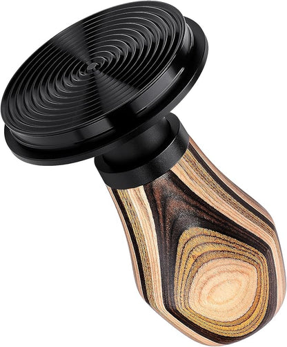 Normcore 58.5mm Espresso Coffee Tamper V4, Spring Loaded Tamper With Titanium PVD Coating Ripple Base, 15lb / 25lb / 30lbs Replacement Springs, Colorful Wood Handle