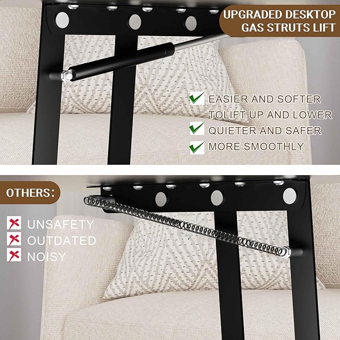 Shintenchi Coffee Table, Lift Top Coffee Table with Hidden Compartment, Rising Tabletop Dining Table, Lift Top Coffee Center Table for for Living Room, Office, Home (White)