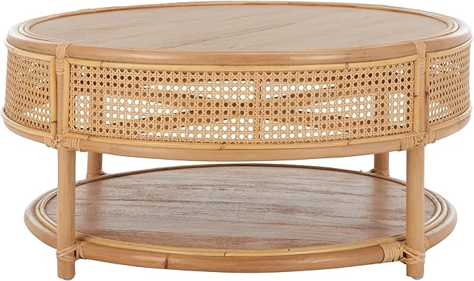SAFAVIEH Home Collection Arvid Natural Brown Solid Wood Coffee Table (Fully Assembled)