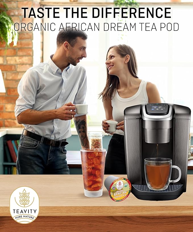 Organic Rooibos Tea Pods with Vanilla & Orange - Naturally Decaf Tea - African Dream by Teavity (24 Tea Pods)