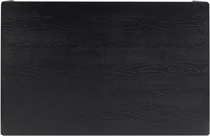 NTC Flow 55 Inch Modern Design, Rectangular Dinner Table for Dining Room, Living Room Furniture, Effortless Assembly, Burnt Black