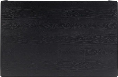 NTC Flow 55 Inch Modern Design, Rectangular Dinner Table for Dining Room, Living Room Furniture, Effortless Assembly, Burnt Black