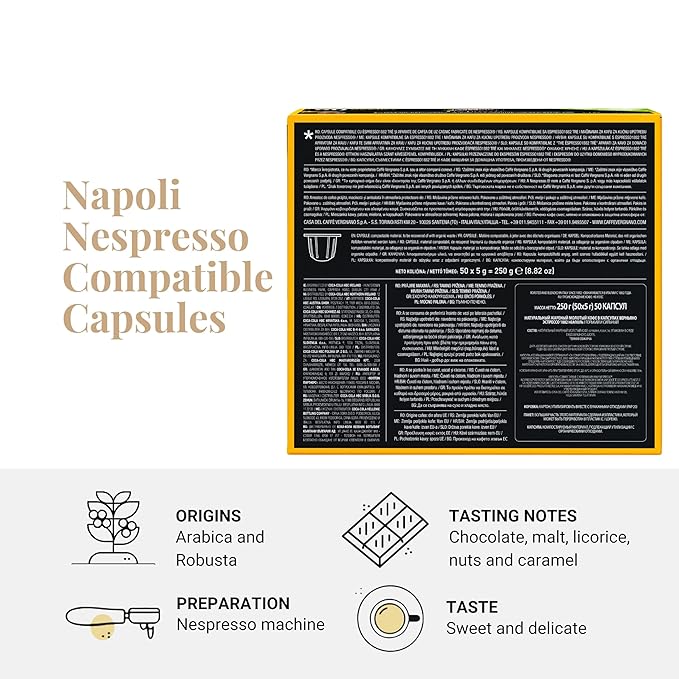 Caffe' Vergnano 1882 Medium Roast Espresso Original Line Machine Compatible Capsules