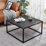 Load image into Gallery viewer, SAYGOER Black Coffee Table Small Square Coffee Table Simple Modern Center Table for Living Room Home Office 27.6 * 27.6 * 15.7Inch Easy Assembly, Black Faux Marble