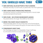 Load image into Gallery viewer, FreshDrinkUS, Premium 55 Tea Bags Blue Butterfly Pea Flowers, 100% Natural and Pure from Butterfly Pea Flowers, Made With Natural Material Tea Bag, No Sugar, No Caffeine, No Gluten, Vegan