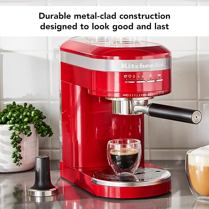 KitchenAid Metal Semi-Automatic Espresso Machine - KES6503, Empire Red
