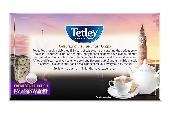 Tetley British Blend Premium Black Tea, 320 Teabags, Rainforest Alliance Certified
