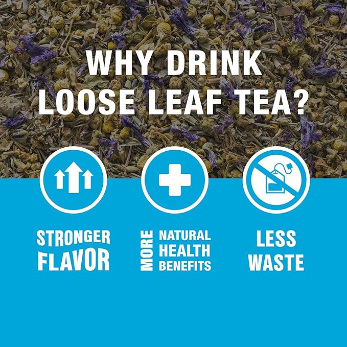 Tiesta Tea - Lavender Chamomile Herbal Tea, Loose Leaf, Calming Blend with Chamomile, Lavender, and Lemongrass, Caffeine-Free Herbal, Great for Hot or Iced, Resealable Pouch, 25 Cups, 0.9 Ounce