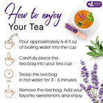 Load image into Gallery viewer, FreshDrinkUS, Premium 55 Tea Bags Lavender Mint Tea, 100% Natural, Blend of Lavender, Peppermint, Sage and Licorice. Made with Natural Material Tea Bags. No Sugar, No Caffeine, Vegan.