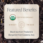 Load image into Gallery viewer, Rishi Tea Earl Grey Tea - Organic Loose Leaf Pure Black Tea with Bergamot Oil, Energizing &amp; Caffeinated - 4 Ounces, 12+ Servings