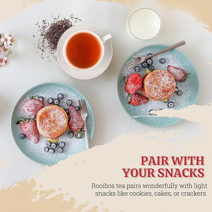 52USA Organic Rooibos Tea, 1 LB, Red Rooibos Loose Leaf Tea, Naturally Caffeine-Free, Pure South African Red Bush Herbal Tea, Non-GMO, USDA Organic