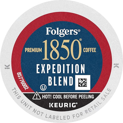 Folgers 1850 Expedition Blend Medium Roast Coffee, 60 Keurig K-Cup Pods