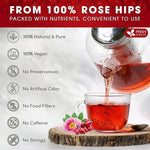 Load image into Gallery viewer, FreshDrinkUS, Premium 135 Rosehip Tea Bags, 100% Natural &amp; Pure from Rose Hip Fruits. Loose Rosehip Herbal Tea. Made with Natural Material Tea Bags. No Sugar, No Caffeine, No Gluten, Vegan.