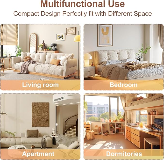 24" Acrylic Coffee Table with White Wood Tabletop, Minimalist Stylish Modern Square Center Table for Living Room,Led Living Room Table with Storage Shelf & Acrylic Frame for Small Space