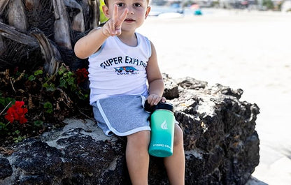 HYDRO CELL Stainless Steel Insulated Water Bottle with Straw - For Cold & Hot Drinks - Metal Vacuum Flask with Screw Cap and Modern Leakproof Sport Thermos for Adults (Mint/Green 14oz)