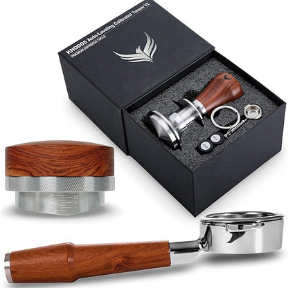 54mm Espresso Machine Accessories Set Coffee Distributor, Spring Loaded Tamper, and Bottomless Portafilter for Breville Barista Express, Pro, Touch, Bambino, Infuser, Duo Temp Pro